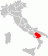 Mappa dell'Italia in cui viene evidenziata la Basilicata