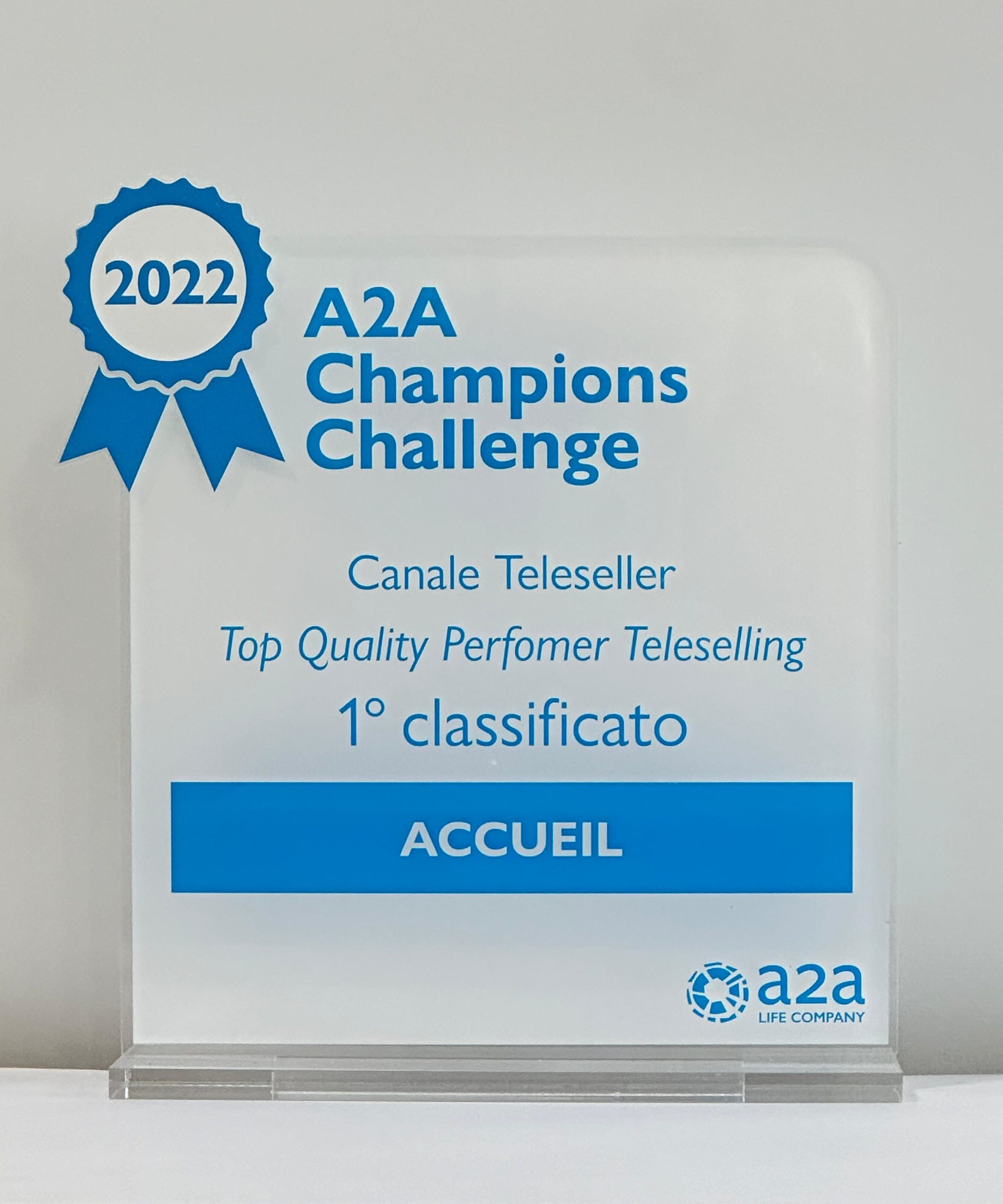 Accueil vince il premio Top quality performer teleselling