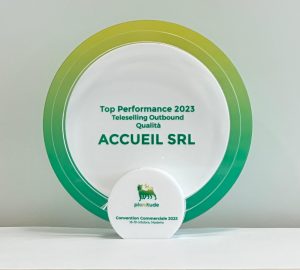 Accueil vince il premio Top Performance Teleselling Outbound Qualità - 2023